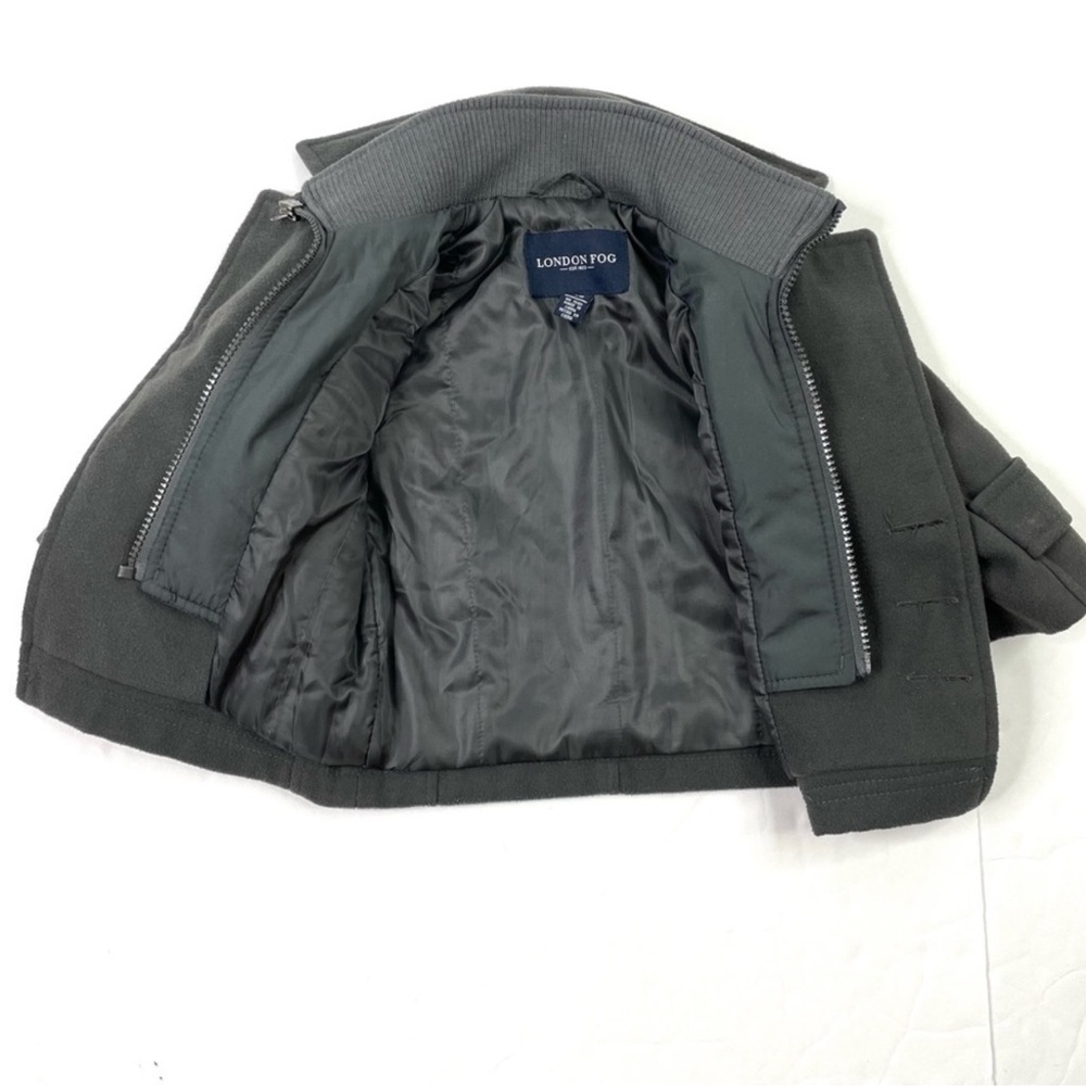 London Fog Gray Pea Coat - Picture 3 of 6
